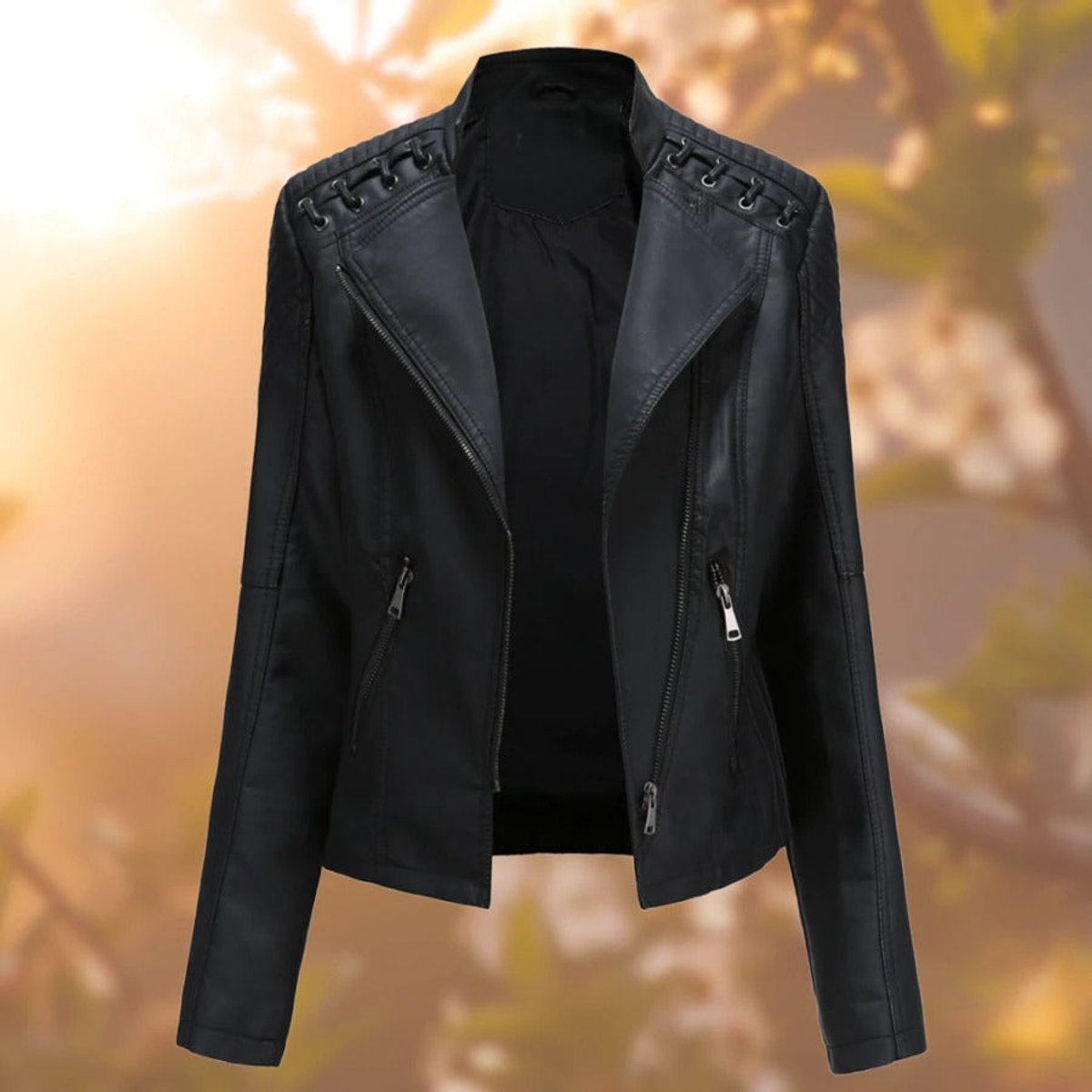 Valentina | Giacca Stile Moto con Zip