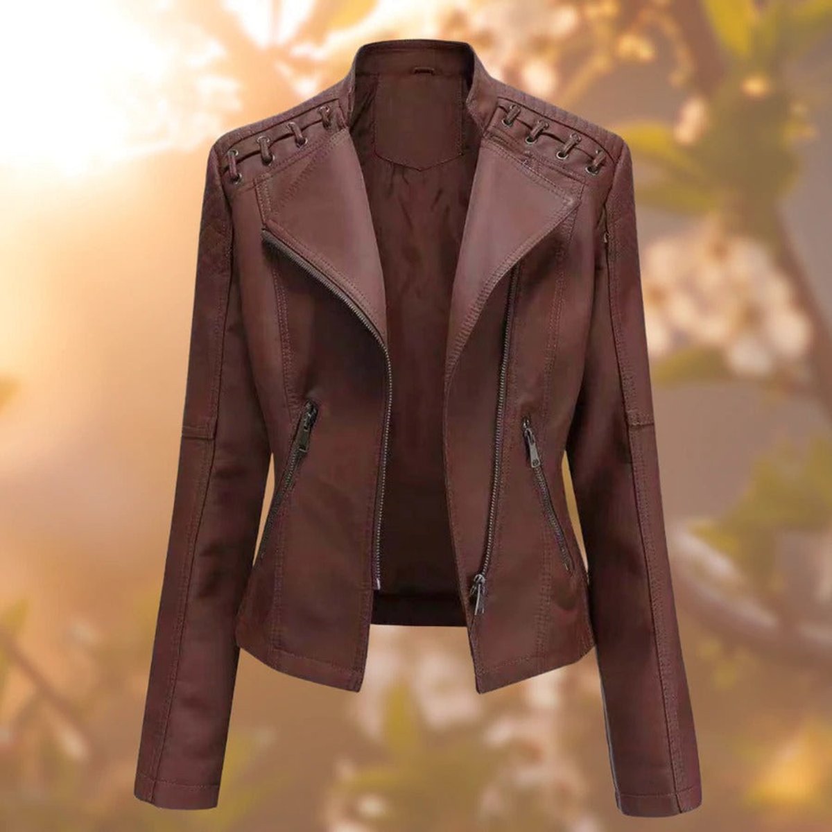 Valentina | Giacca Stile Moto con Zip