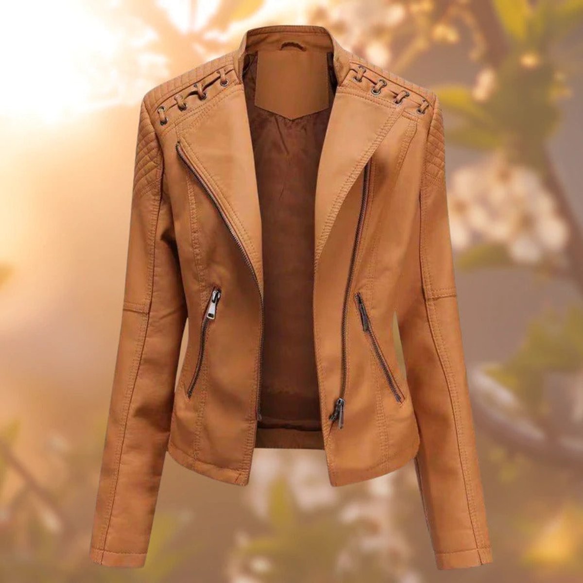 Valentina | Giacca Stile Moto con Zip