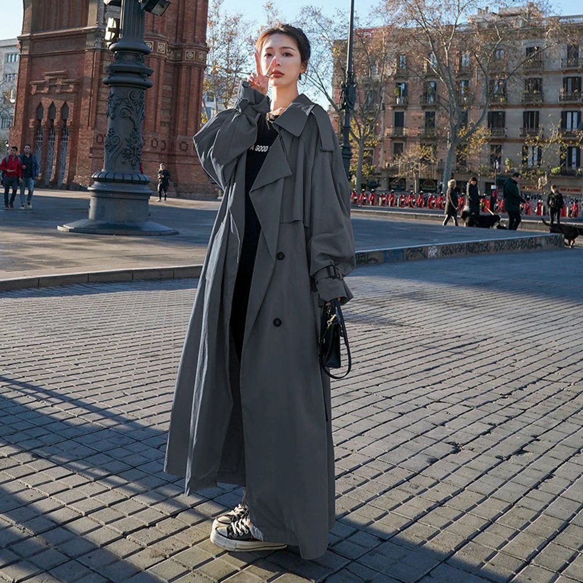 Lena | Trench Lungo Doppiopetto Oversize