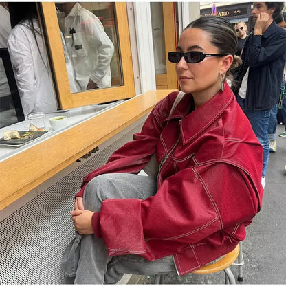 Renée | Bomber Oversize con Cuciture a Contrasto