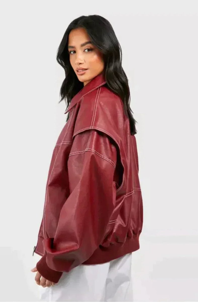 Renée | Bomber Oversize con Cuciture a Contrasto