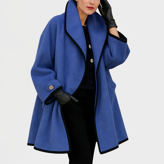 Flora | Cappotto Oversize con Bordo a Contrasto