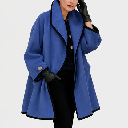 Flora | Cappotto Oversize con Bordo a Contrasto