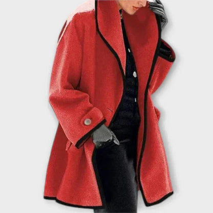 Flora | Cappotto Oversize con Bordo a Contrasto