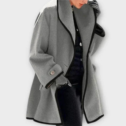 Flora | Cappotto Oversize con Bordo a Contrasto