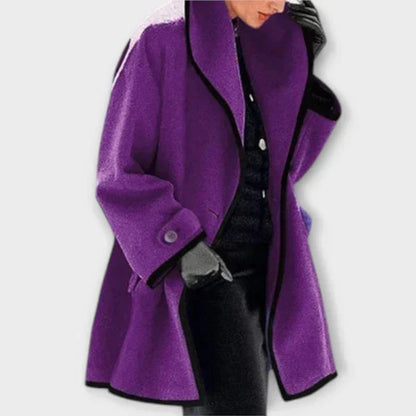 Flora | Cappotto Oversize con Bordo a Contrasto