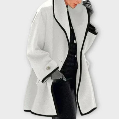 Flora | Cappotto Oversize con Bordo a Contrasto