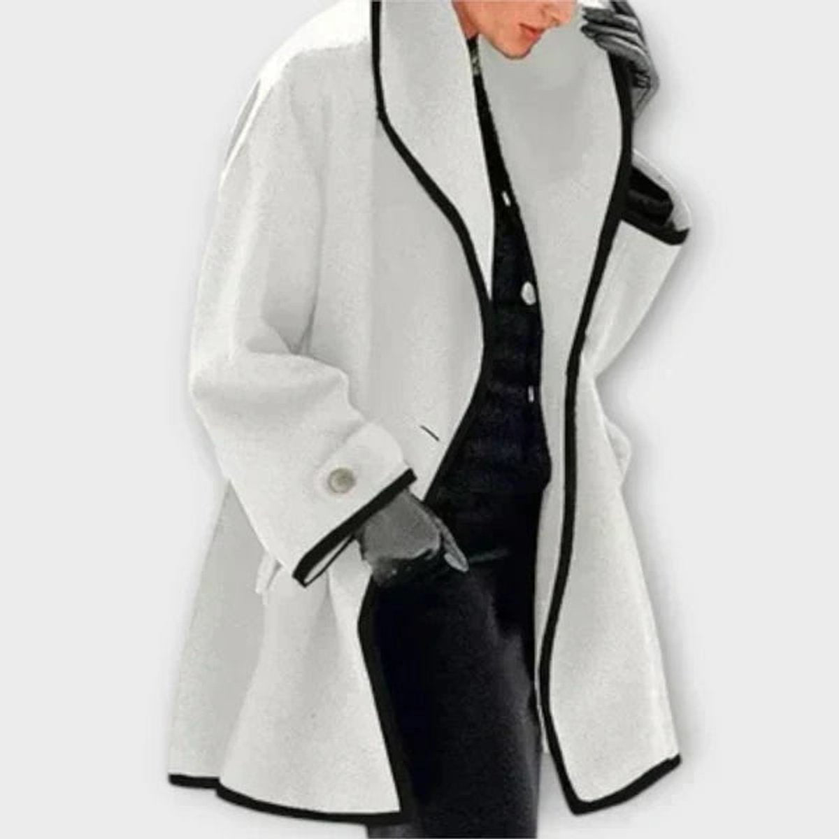 Flora | Cappotto Oversize con Bordo a Contrasto