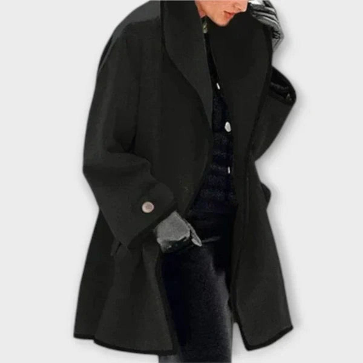 Flora | Cappotto Oversize con Bordo a Contrasto